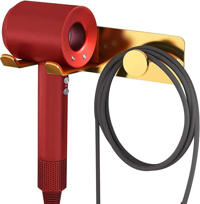 Hair Dryer Holder Wall Mounted, Stainless Steel Self Adhesive Blow Dryer Holder by FLE