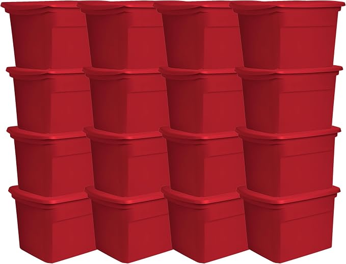 Sterilite 18 Gallon Stackable Storage Tote Container, Seasonal Home Decor by Sterilite