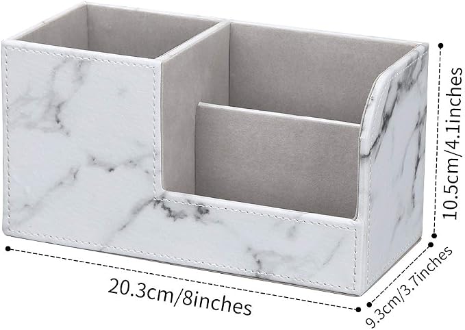 KINGFOM Desk Organizer Office Supplies Caddy Pu Leather Multi-function Storage - Image 5