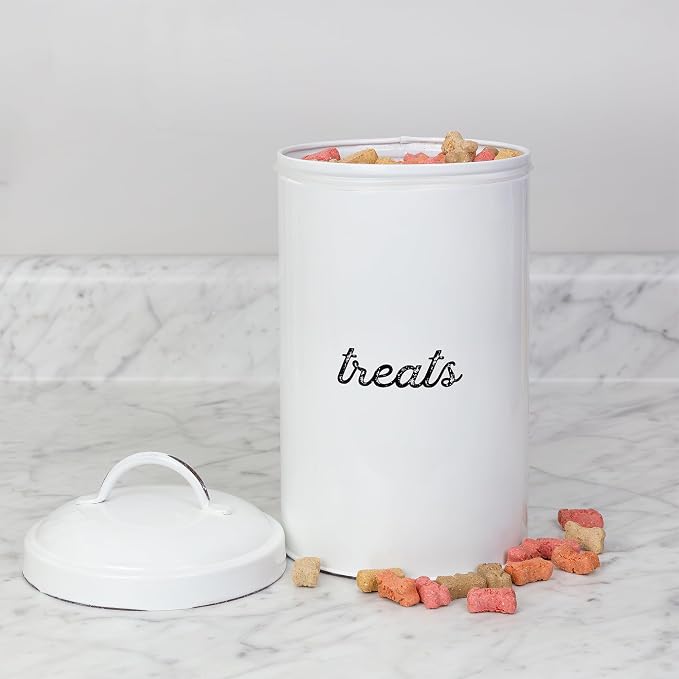 AuldHome Design Enamelware Dog Treat Jar - Image 9