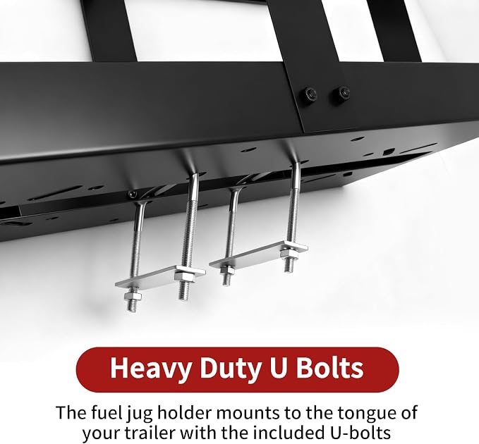 Upgrade Fuel Jug Holder, Sturdy Four-Way Support, Fits Two 5 Gallon Fuel - Image 6