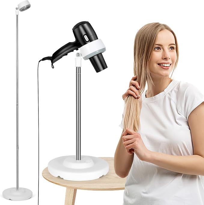 INNOLIFE Hair Dryer Stand, Adjustable Height Handsfree Hair Dryer Holder by High-qualityMMABoxingtrainingequipment