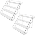 Clear Acrylic Display Risers Stand Set of 2, Perfume Organizer Holder And by Sezanrpt