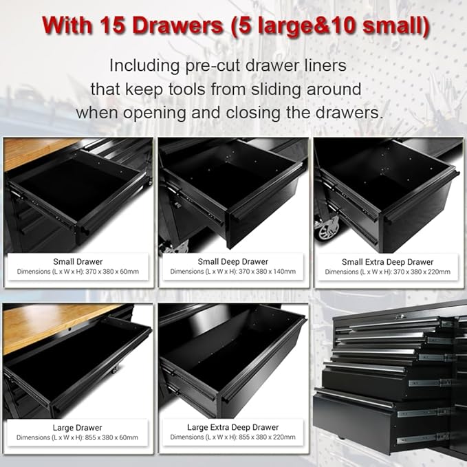 2 Pack - 72" Rolling Tool Chest - Image 4