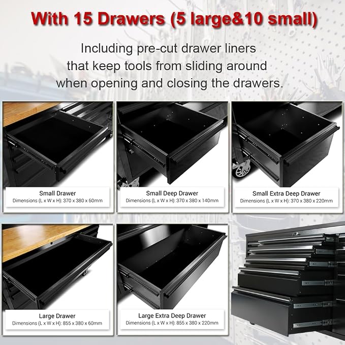 2 Pack - 72" Rolling Tool Chest - Image 5