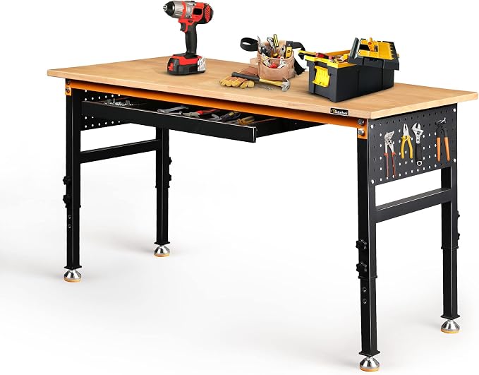 Betterhood 60" Heavy-Duty Adjustable Workbench by Betterhood