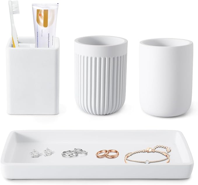 Resin Bathroom Toothbrush Cups Set by BetterbathroomwithXLHOME