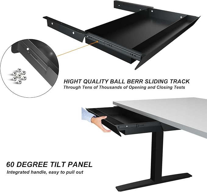 Large Under Desk Mounted Sliding Drawer - Image 4