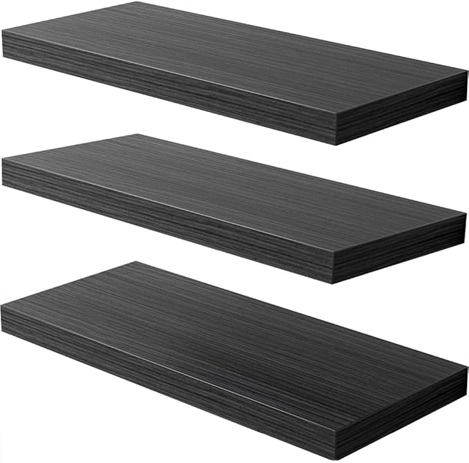 Floating Shelf, 30 in W x 12.75 in D x 2 in H Wooden Floating Wall Shelf by Home