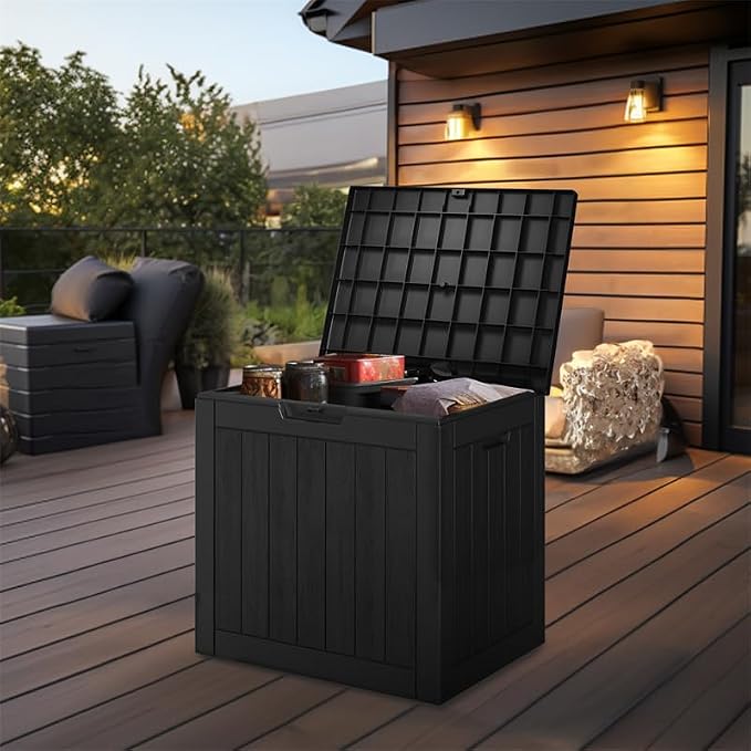 36 Gallon Outdoor Deck Box, Storage Lockable Waterproof Patio Furniture - Image 7
