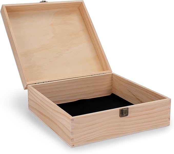 Makerflo Medium Natural Pine Wood Memory Box - Image 4
