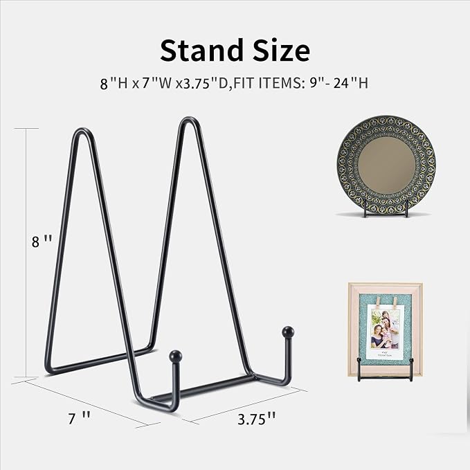 Kruodop 3 Pack 8 Inch Plate Stands - Image 2