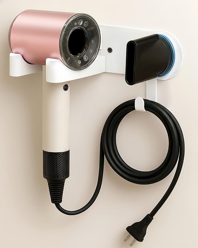 Hair Dryer Holder Wall Mounted, Blow Dryer Holder by Uemusi