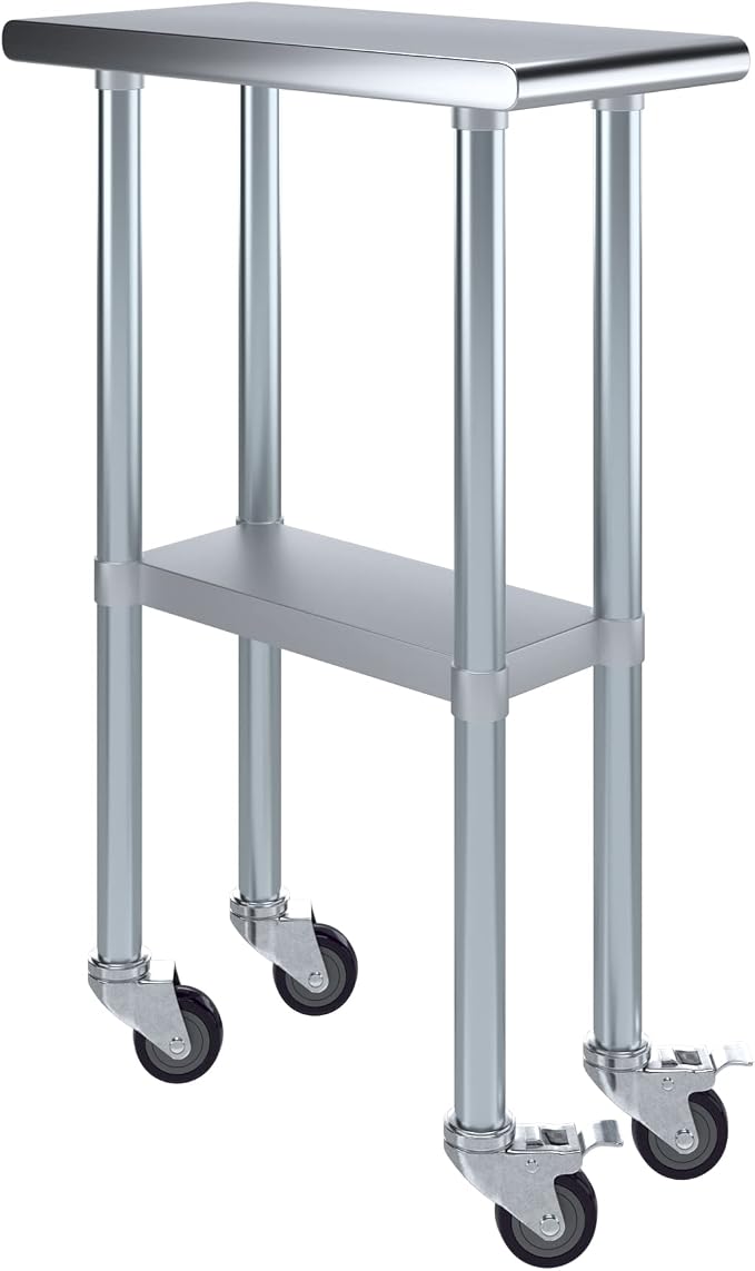 AmGood 12" Long x 24" Deep Stainless Steel Table by AmGood