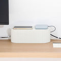 White Cable Box Organizer, Plastic Cord Hider Box by NINEWEEN