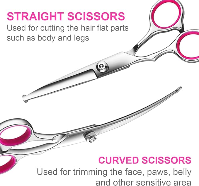 5 in1 Dog Grooming Scissors Kit, Professional Dog Scissors - Image 3