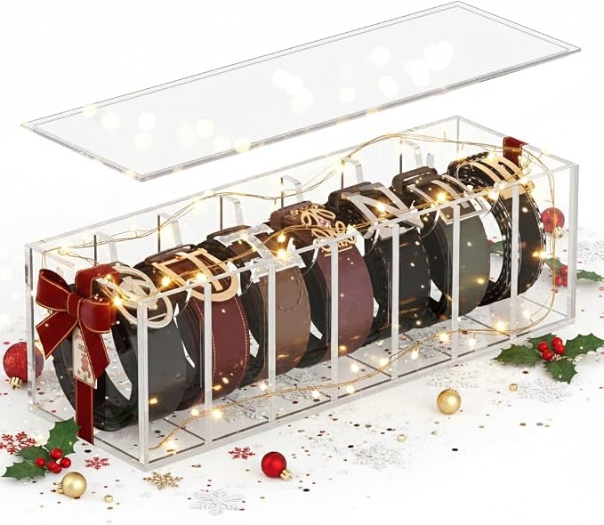 Acrylic Belt Organizer for Closet by JolyBay
