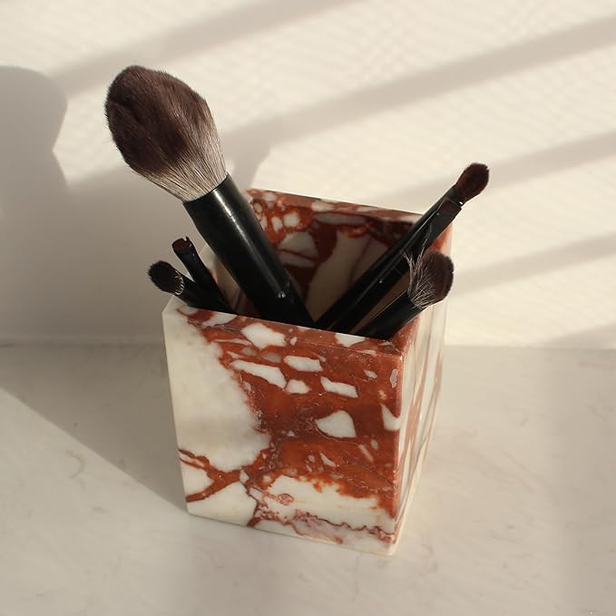 Calacatta Red Marble Toothbrush Holders - Image 3