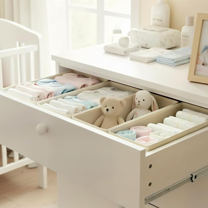 Dresser Drawer Organizer 3-Pack Beige - Image 7