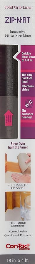 Con-Tact Brand Adhesive Zip-N-Fit Drawer Liner, Solid Grip and Non-Slip Shelf by Kittrich+%28Home%29