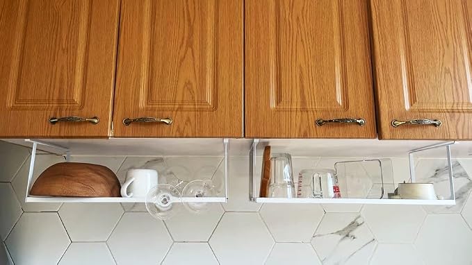 Foil and Plastic Wrap Organizer Holder Foldable Under Cabinet Shelf Kitchen - Image 7