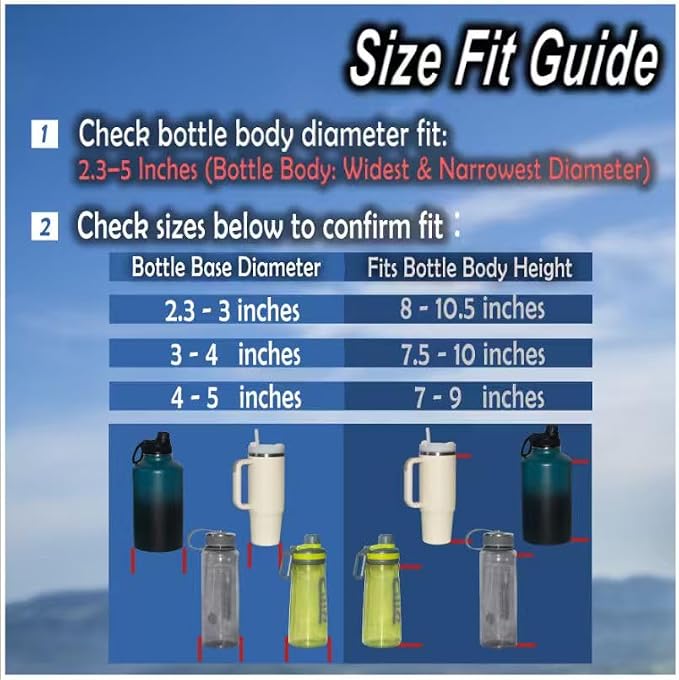 Water Bottle Holder with Strap - Image 2