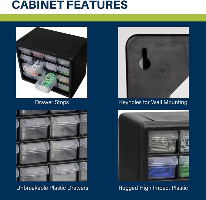 Akro-Mils 16-Drawer Plastic Cabinet - Image 4