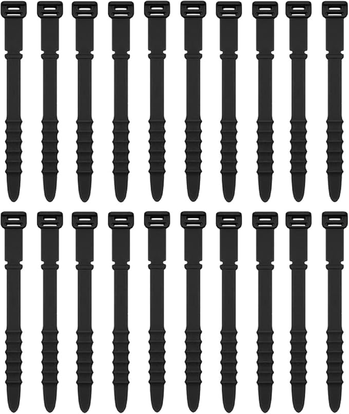 Silicone Zip Ties, Reusable Zip Ties, Elastic Cable Organizer - Image 7