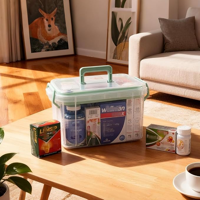 DOUKE 15qt Clear Medicine Organizer Storage Box - Image 2