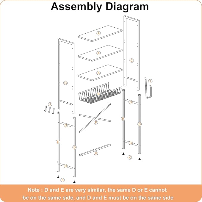 Over-The-Toilet Storage Rack, 4-Tier Bathroom Organizer Shelf Over Toilet - Image 8