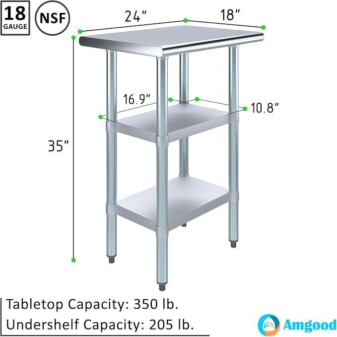 AmGood Stainless Steel Work Table - Image 3