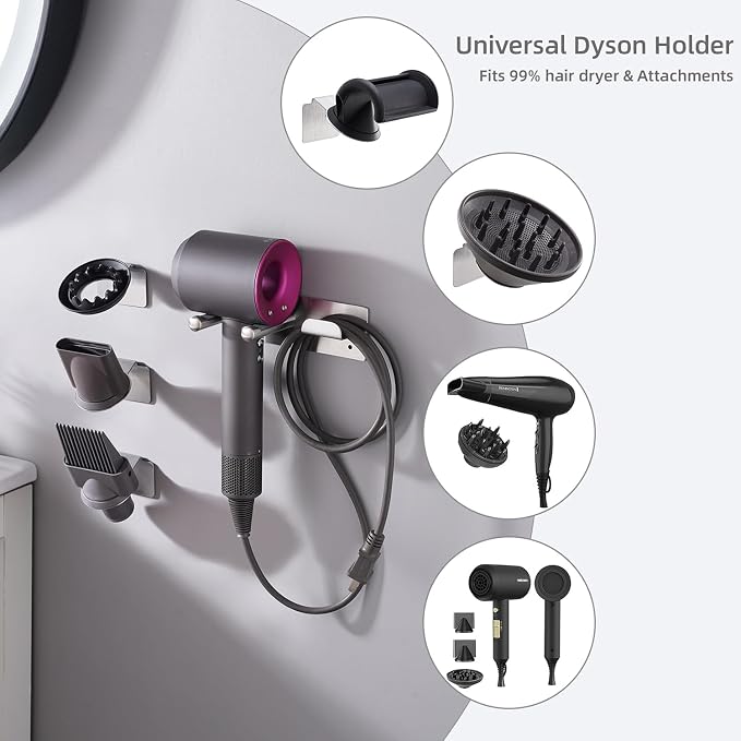Hair Dryer Holder, Hair Dryer Holder Wall Mount - Image 2