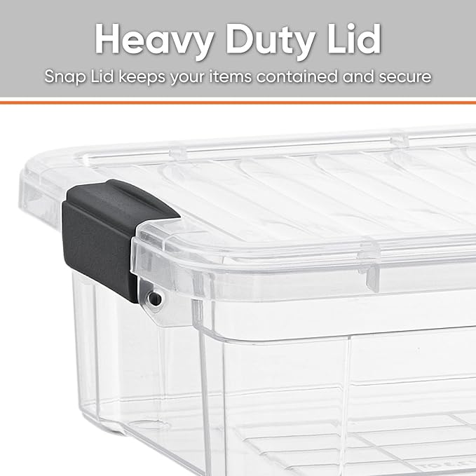 Superio 2.3 Qt Clear Plastic Storage Bin - Image 4
