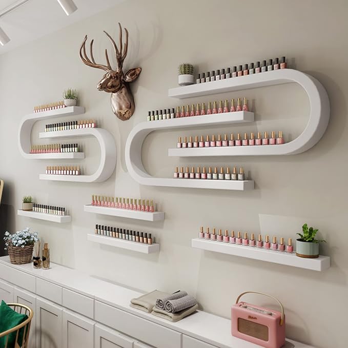 Wall Mounted Nail Polish Bottle Display Rack, U-Shaped Essential Oil Perfume - Image 3