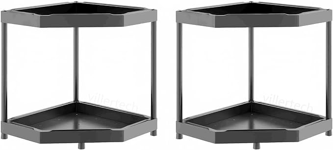 Corner Shelves Small Corner Bookshelf Kitchen Bathroom Standing Shelf Display by villertech