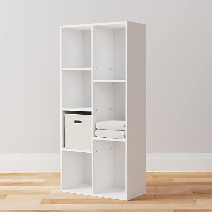 Amazon Basics 7 Cube Organizer Bookcase Shelf, Storage - Image 7