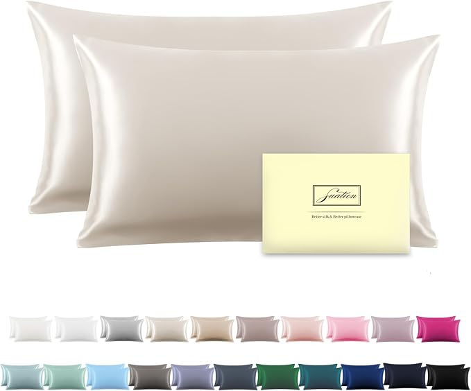 SUATIEN Breathable Mulberry Silk Pillowcase Set by Suatien