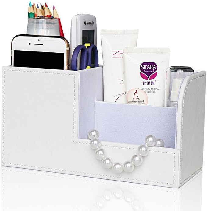 KINGFOM Desk Organizer Office Supplies Caddy Pu Leather Multi-function Storage - Image 4