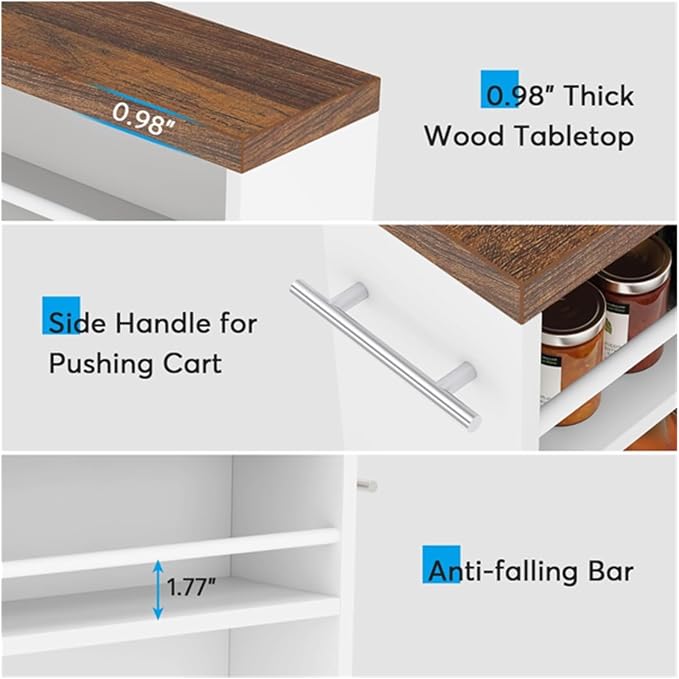 Slim Rolling Storage Cart - Image 5
