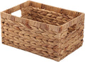 Woven Natural Water hyacinth Rectangular Storage Baskets by KINGWILLOW