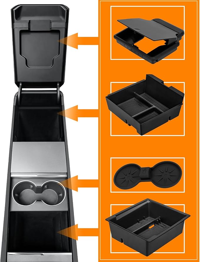 5 Piece Center Console Organizer Tray Compatible - Image 7