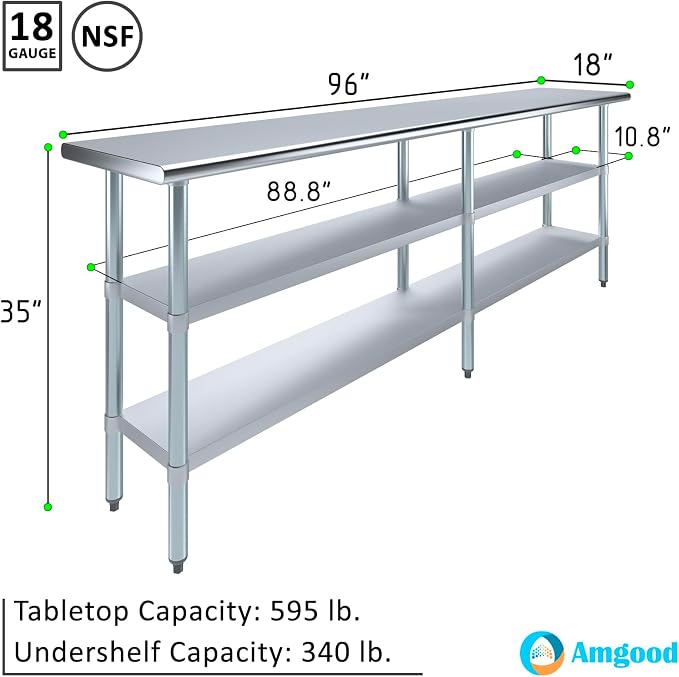 AmGood Stainless Steel Work Table - Image 3