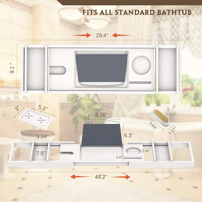 Bathtub Caddy Tray for Luxury Bath - Image 6