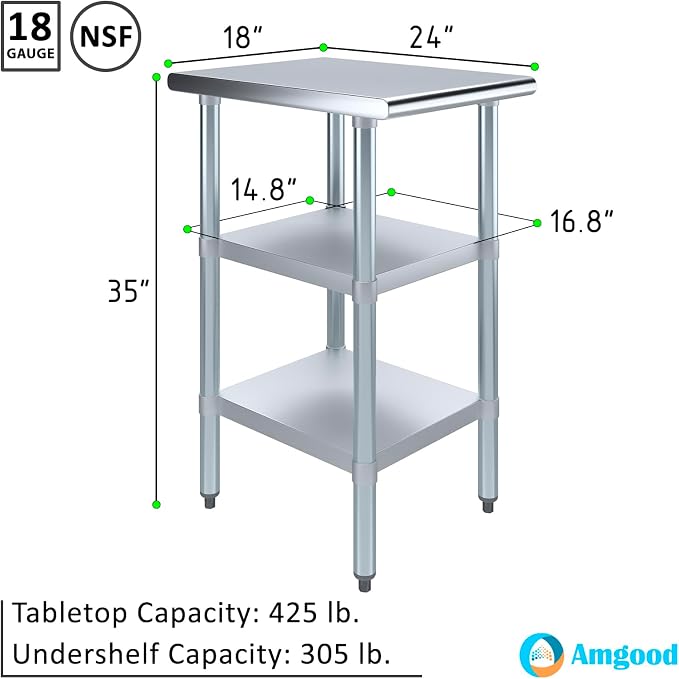 AmGood Stainless Steel Work Table - Image 3