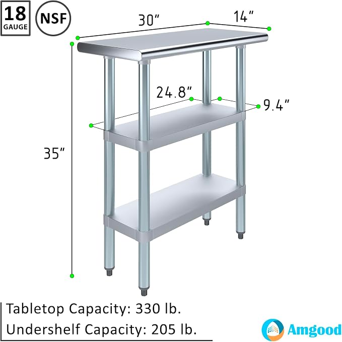 AmGood Stainless Steel Work Table - Image 3