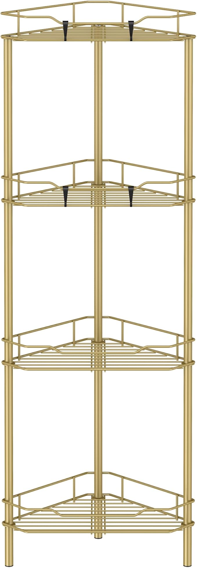 4 Tier Floor Standing Corner Shower Caddy Organizer Shelf by HuggieGems