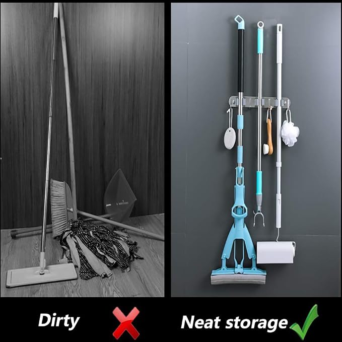 DGSL 2 PCS Broom Holder Wall Mount - Image 7