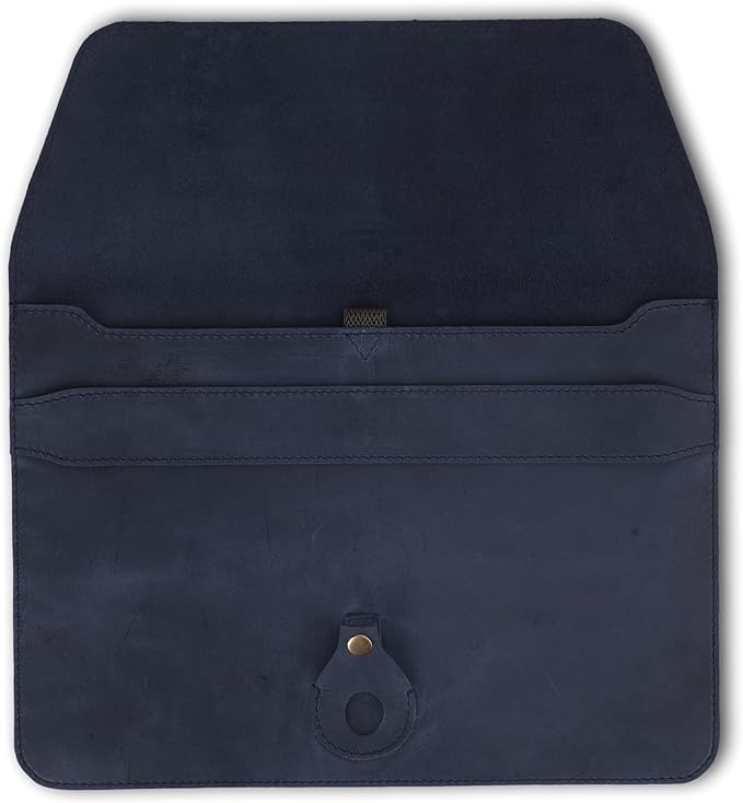 Genuine Leather Laptop Sleeve 13–14 Inch, Slim Laptop Case Compatible by PavinCrafter
