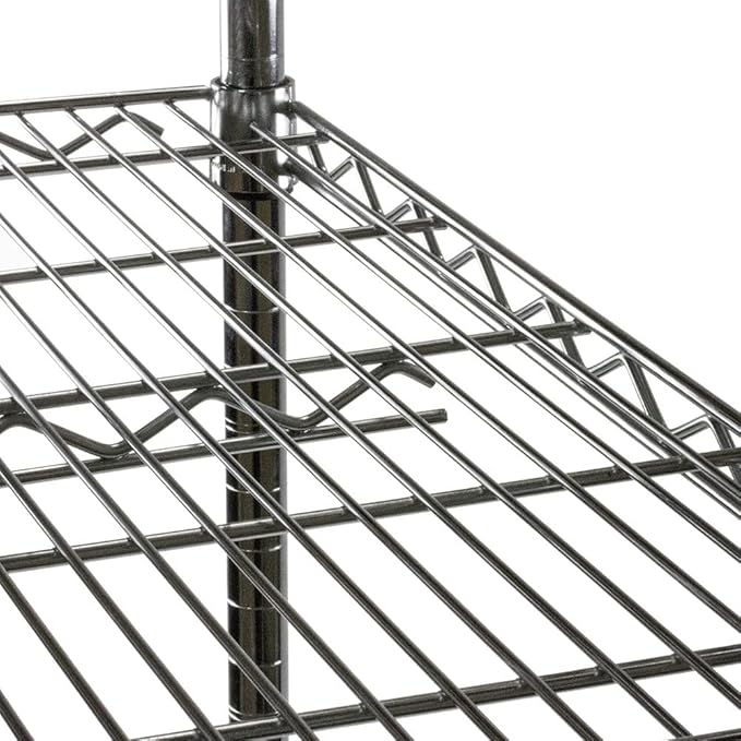 Shelving Inc. 8" d x 12" w x 72" h Black Wire Shelving - Image 4