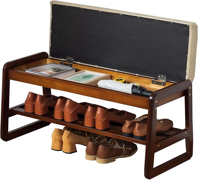 latifolia Solid Wood Bench, Entryway Shoe Bench by Latifolia